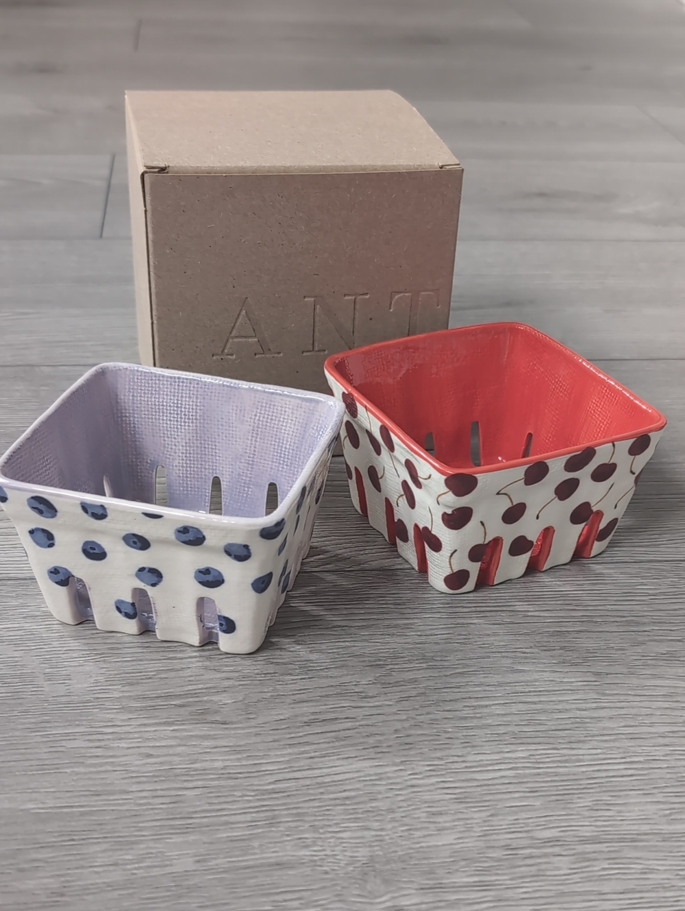 NWT Anthropologie Ceramic Fruit Baskets